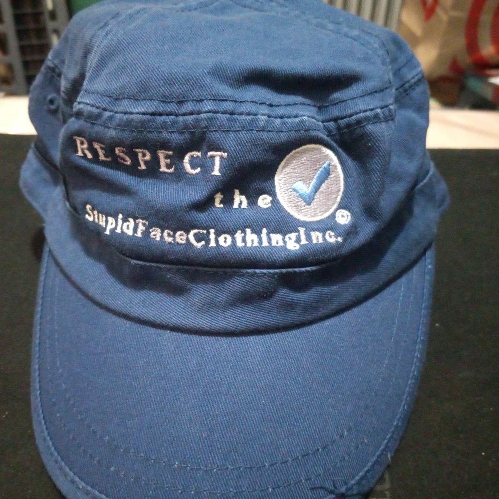 Texas Hold 'Em Poker - SF - One Size Fits All Navy Blue Adjustable Army Hat Cap